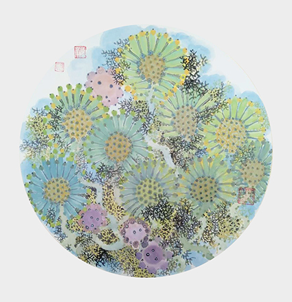 孙卫华作品 《生生不息系列 昌盛》规格：50cmx50cm